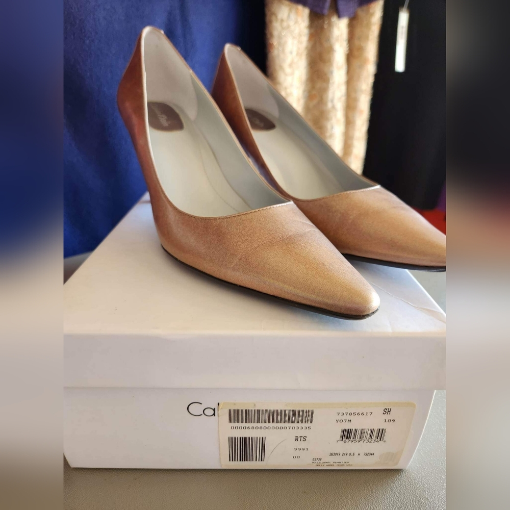 Rose gold Calvin Klein high heel, size 8.5